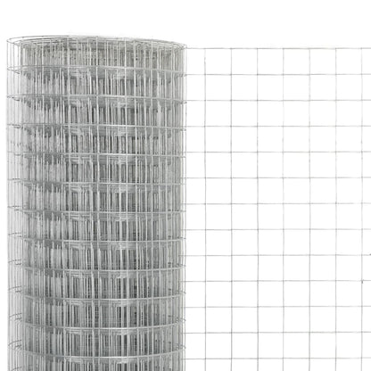 Kippengaas 25X,5 M Gegalvaniseerd Staal Kleurig Zilver 12 x 12 mm 25 x 1.5 m