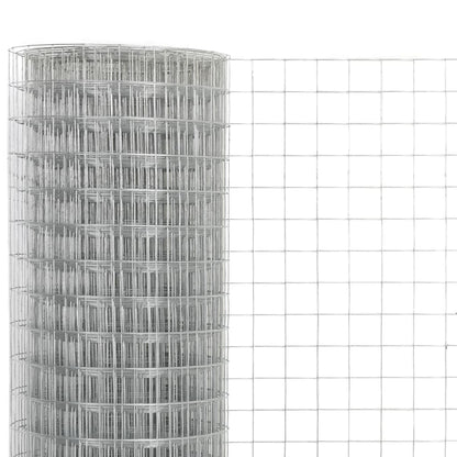 Kippengaas 25x1,5 m gegalvaniseerd staal zilverkleurig 19 x 19 mm 25 x 1.5 m