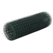 Kippengaas 10x0,5 m staal PVC groen 16x16 mm