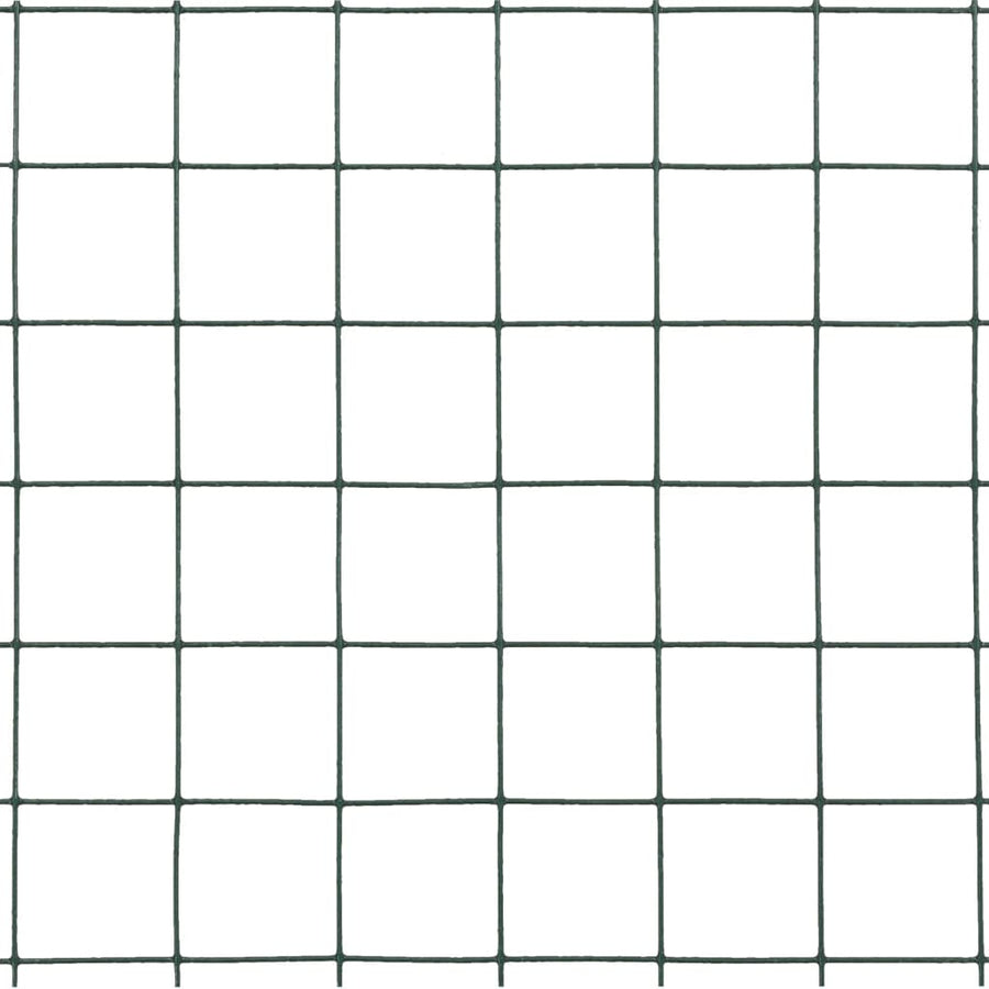 Kippengaas 10x0,5 m staal met PVC coating groen 16 x 16 mm 10 x 0.5 m