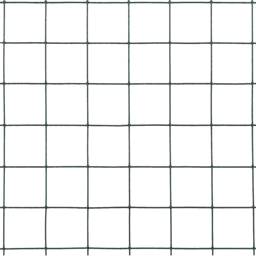 Kippengaas 10x0,5 m staal met PVC coating groen