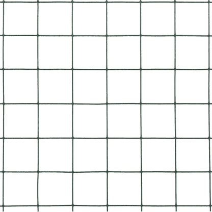 Kippengaas 10x0,5 m staal met PVC coating groen 25 x 25 mm 10 x 0.5 m