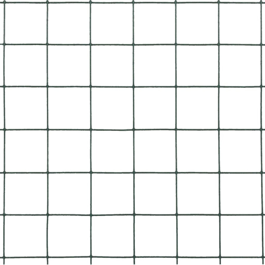 Kippengaas 10x1,5 m staal met PVC coating groen 12 x 12 mm 10 x 1.5 m