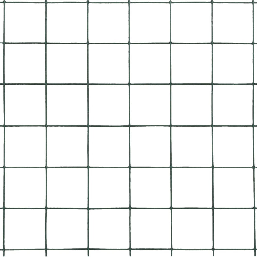 Kippengaas 25x0,5 m staal met PVC coating groen 19 x 19 mm 25 x 0.5 m