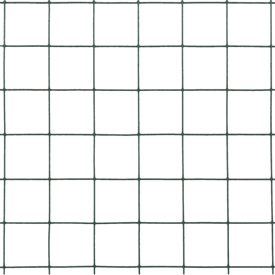 Kippengaas 25x1,5 m staal met PVC coating groen 19 x 19 mm 25 x 1.5 m