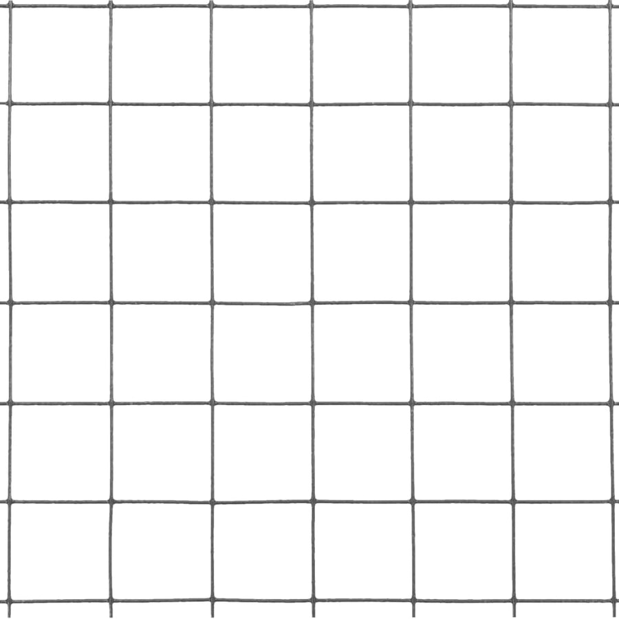 Kippengaas 10x0,5 m staal met PVC coating grijs 16 x 16 mm 10 x 0.5 m