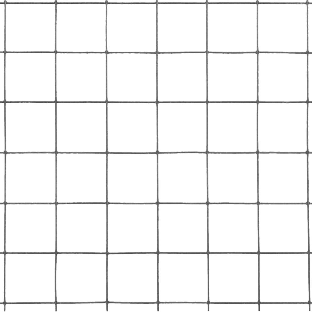 Kippengaas 10X1,5 M Staal Met Pvc Coating Grijs 12 x 12 mm