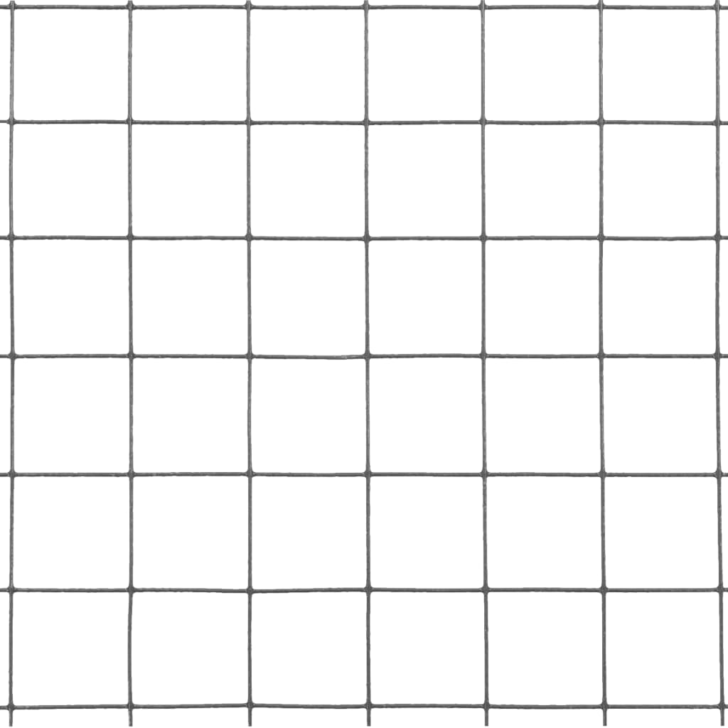 Kippengaas 25x0,5 m staal met PVC coating grijs