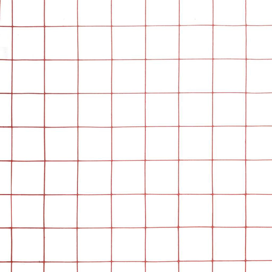 Kippengaas 10x1 m staal met PVC coating rood