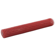 Kippengaas 10x1 m staal PVC rood