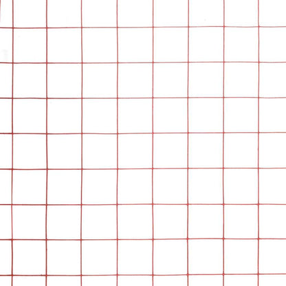 Kippengaas 25x1 m staal met PVC coating rood