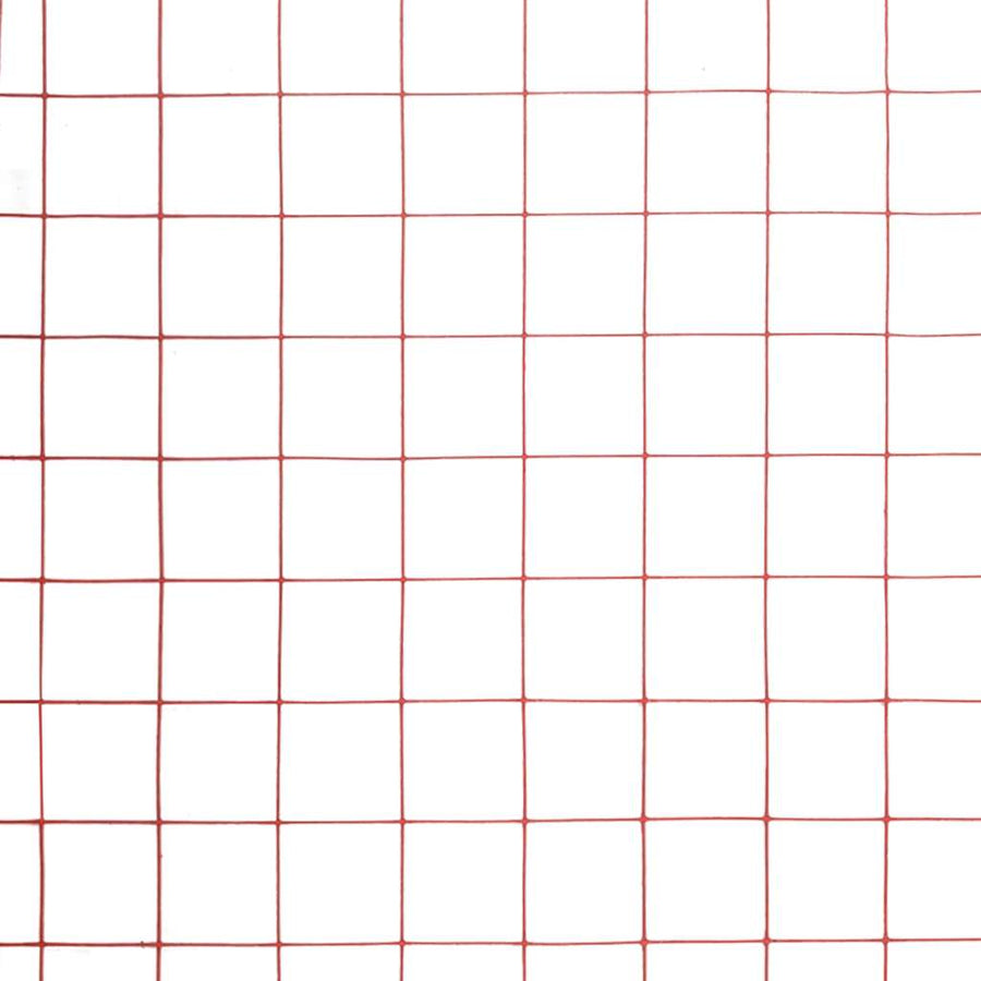 Kippengaas 25x1 m staal met PVC coating rood