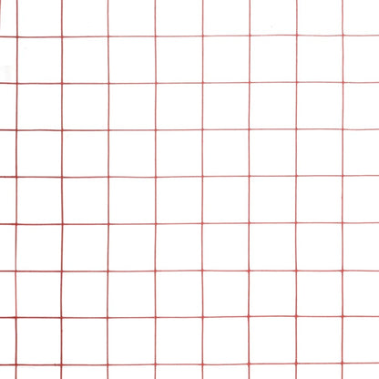 Kippengaas 10x0,5 m staal met PVC coating rood 12 x 12 mm 10 x 0.5 m