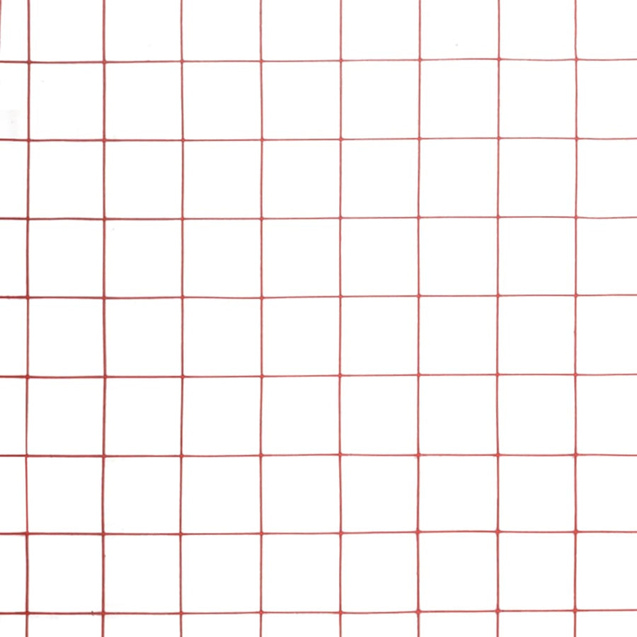 Kippengaas 10x0,5 m staal met PVC coating rood 12 x 12 mm 10 x 0.5 m