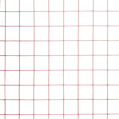 Kippengaas 10x1,5 m staal met PVC coating rood 19 x 19 mm 10 x 1.5 m