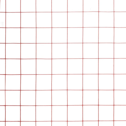 Kippengaas 25x0,5 m staal met PVC coating rood 19 x 19 mm 25 x 0.5 m