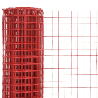 Kippengaas 25X1,5 M Staal Met Pvc Coating Rood