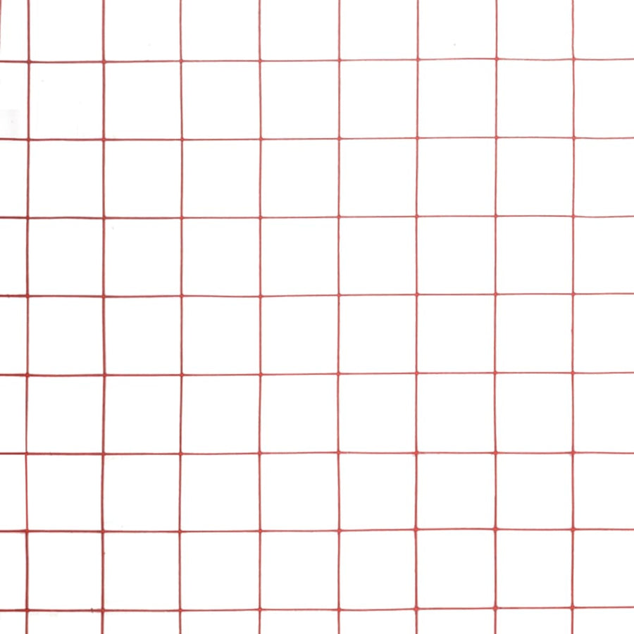 Kippengaas 25X1,5 M Staal Met Pvc Coating Rood