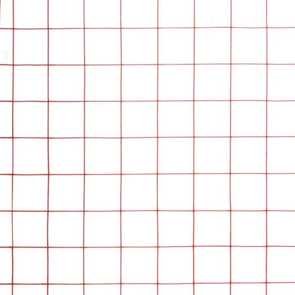 Kippengaas 25x1,5 m staal met PVC coating rood