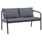 Tuinbank 123x72.5x67 cm aluminium grijs