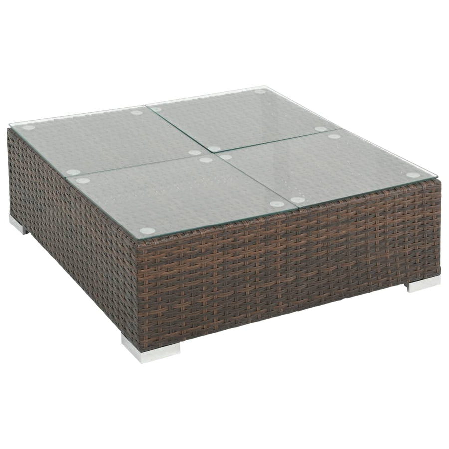 -Delige Loungeset Met Kussens Poly Rattan 8 Ja Bruin