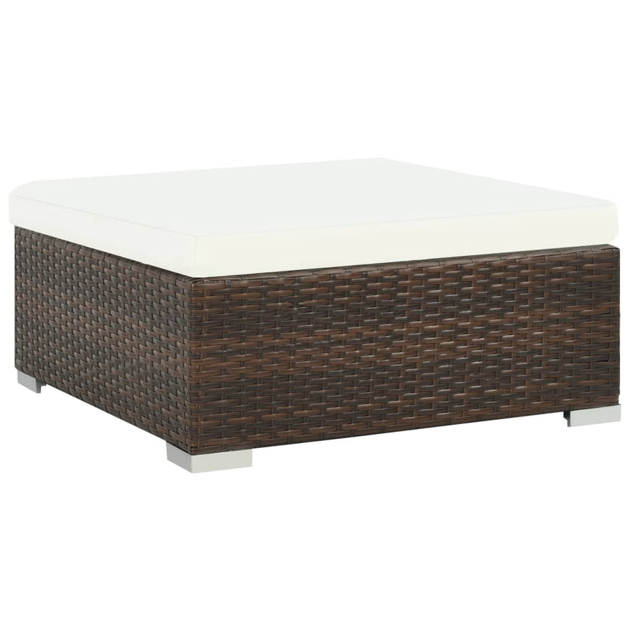 -Delige Loungeset Met Kussens Poly Rattan 8 Ja Bruin