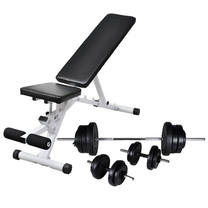 Trainingsbank Met Halterset 60,5 Kg