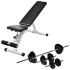 Trainingsbank met halterset 30,5 kg staal