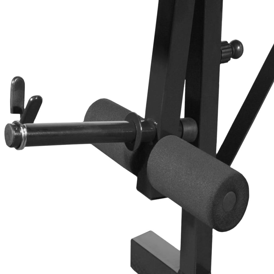 Gewichtenbank Met Gewichtenrek En Halterset 60,5 Kg 60.5 kg