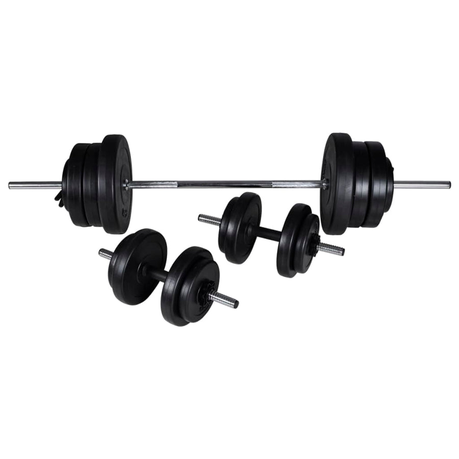 Gewichtenbank Met Gewichtenrek En Halterset 60,5 Kg 60.5 kg