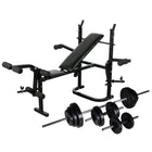 Gewichtenbank met halterset 30,5 kg