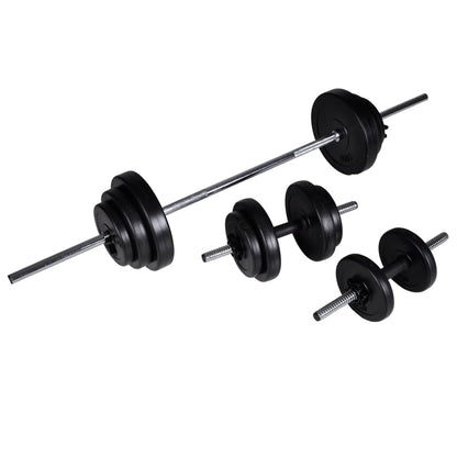 Gewichtenbank Met Gewichtenrek En Halterset 30,5 Kg 30.5 kg