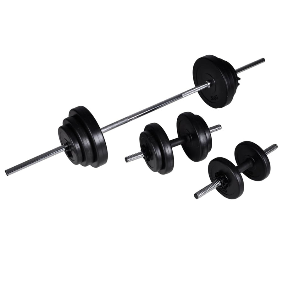 Gewichtenbank Met Gewichtenrek En Halterset 30,5 Kg 30.5 kg