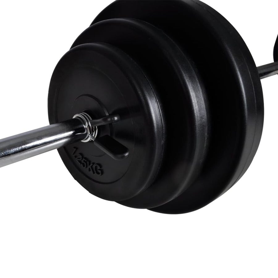 Gewichtenbank Met Gewichtenrek En Halterset 30,5 Kg 30.5 kg