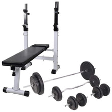 Trainingsbank Met Gewichtenrek En Halterset 90 kg