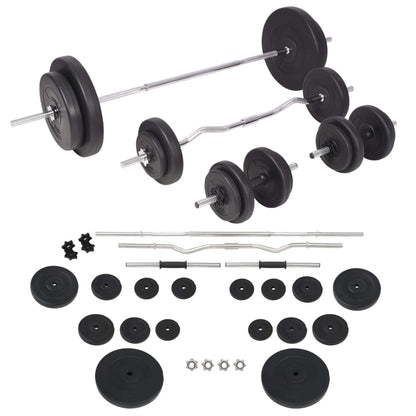 Gewichtenbank Met Gewichtenrek En Halterset 90 kg