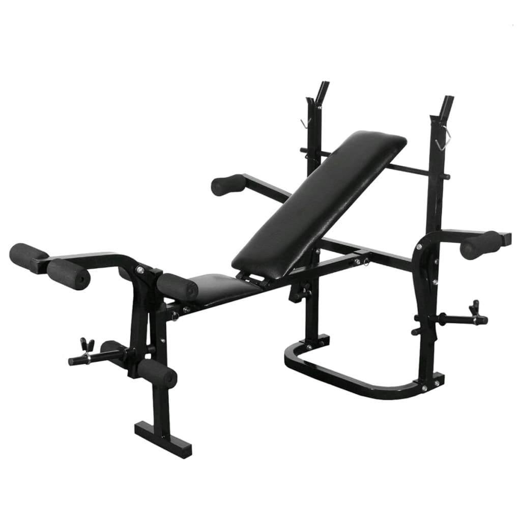 Gewichtenbank met gewichtenrek en halterset 120 kg
