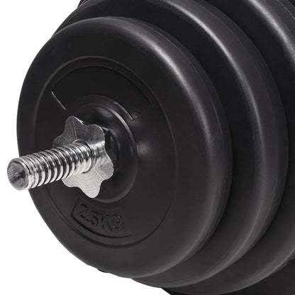 Gewichtenbank met gewichtenrek en halterset 120 kg