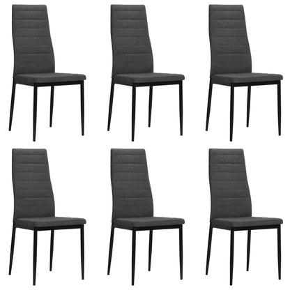 Eetkamerstoelen Stof 6 Donkergrijs