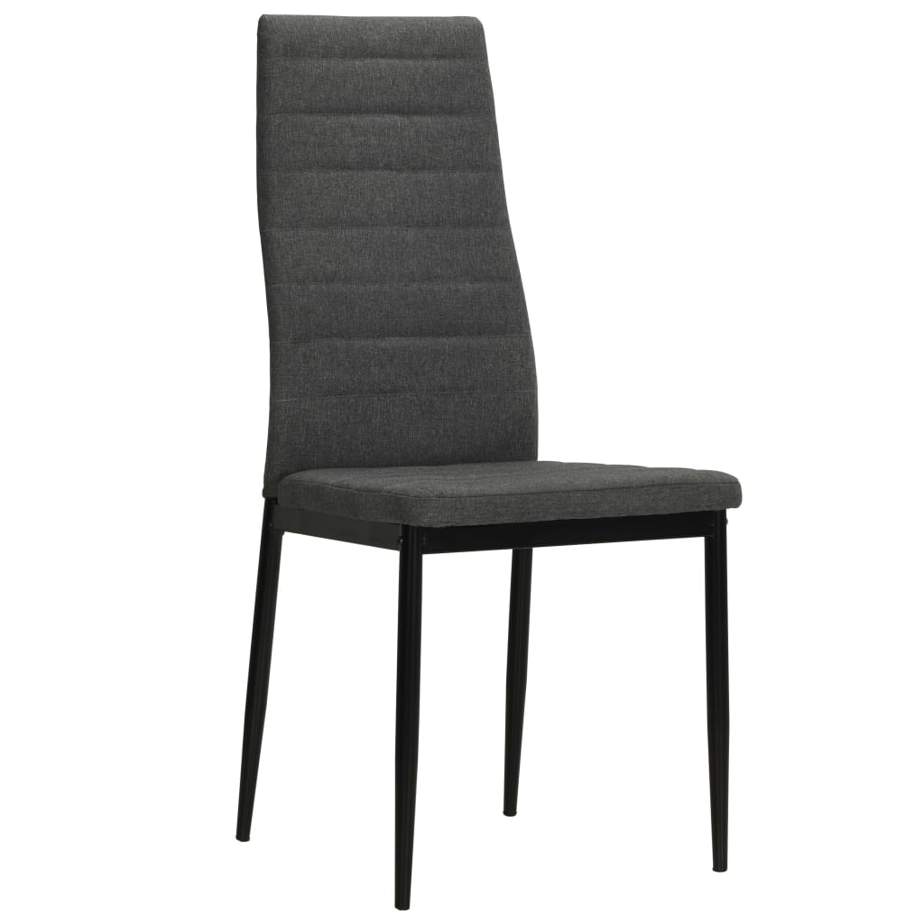 Eetkamerstoelen Stof 6 Donkergrijs