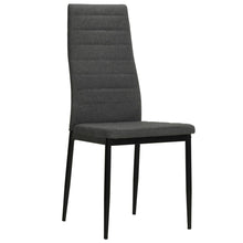 Eetkamerstoelen Stof 6 Donkergrijs