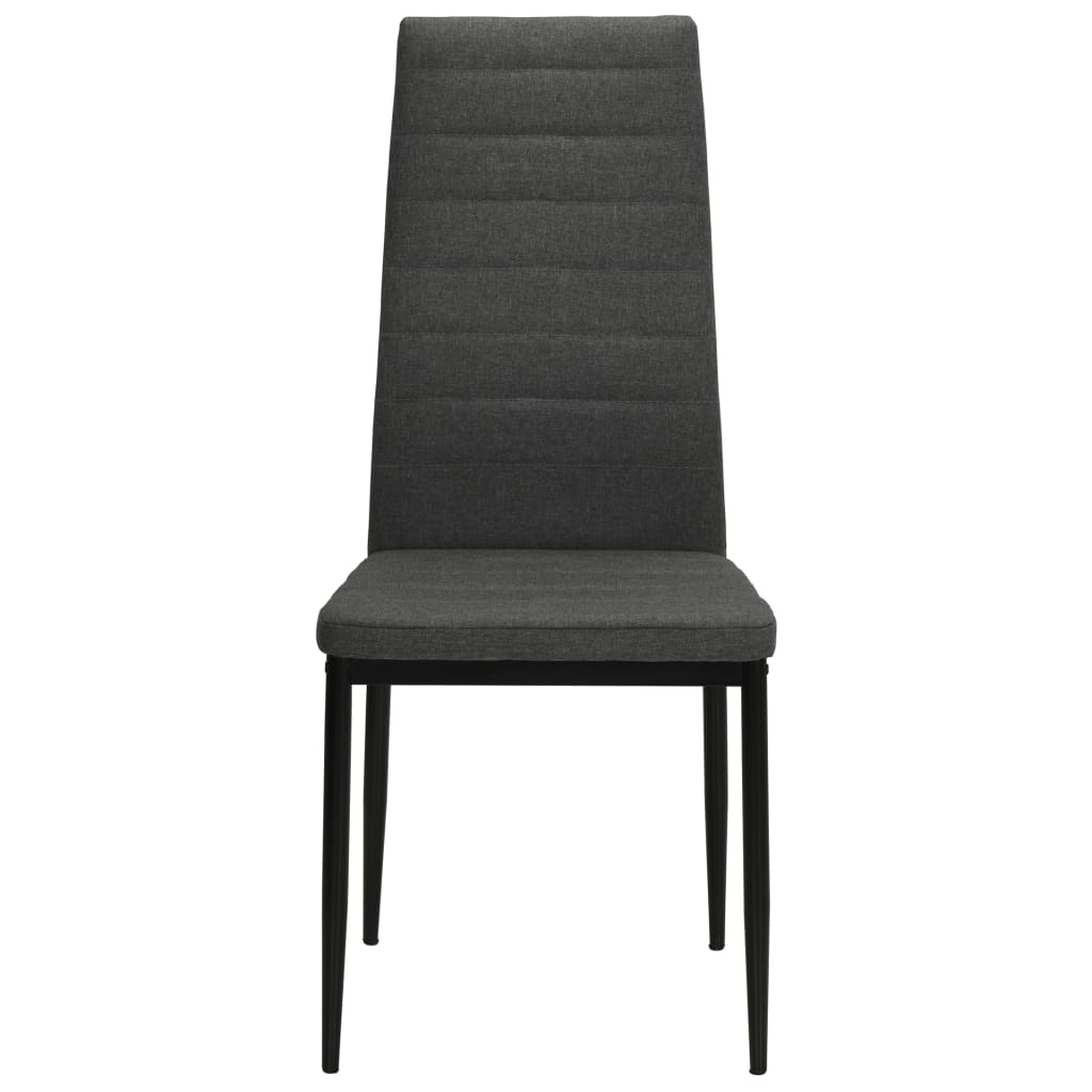 Eetkamerstoelen Stof 6 Donkergrijs