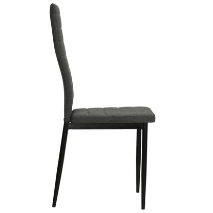 Eetkamerstoelen Stof 6 Donkergrijs