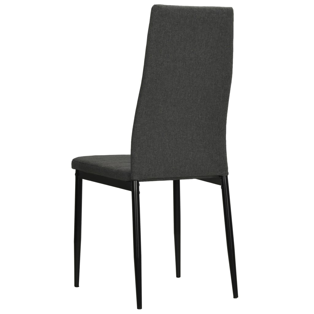 Eetkamerstoelen Stof 6 Donkergrijs