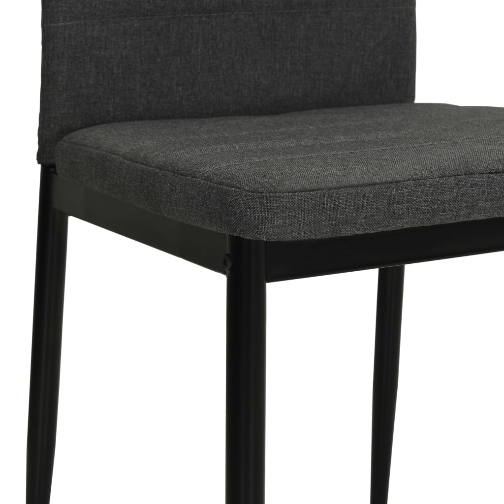 Eetkamerstoelen Stof 6 Donkergrijs