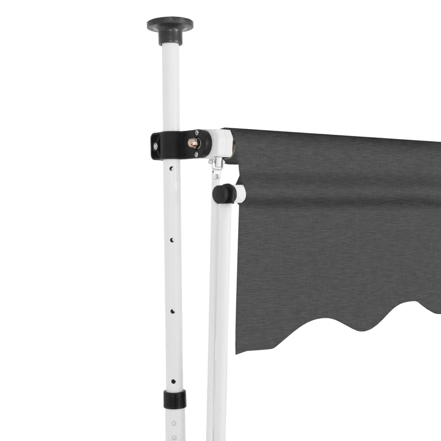 Luifel handmatig uittrekbaar 350 cm antraciet 350 cm Antraciet