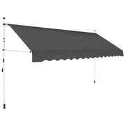 Luifel uittrekbaar 400x120 cm antraciet