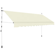 Luifel handmatig uittrekbaar 400x120 cm crème