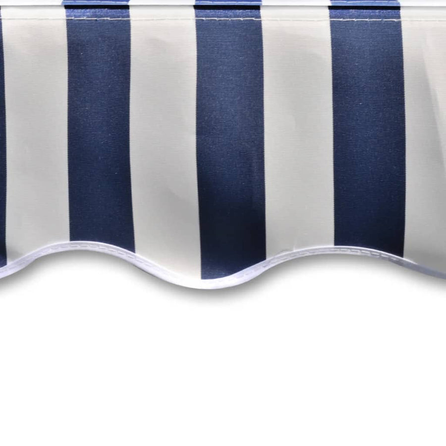 Luifeldoek Canvas 450 x 300 cm Blauw en wit