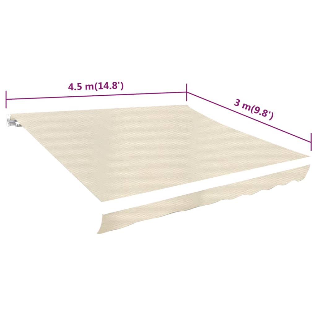 Luifeldoek Canvas 450 x 300 cm Crème